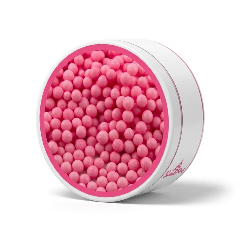 Cukrové perly SweetArt v růžové barvě o velikosti 5 mm na zdobení dortů a cukrářských výrobků