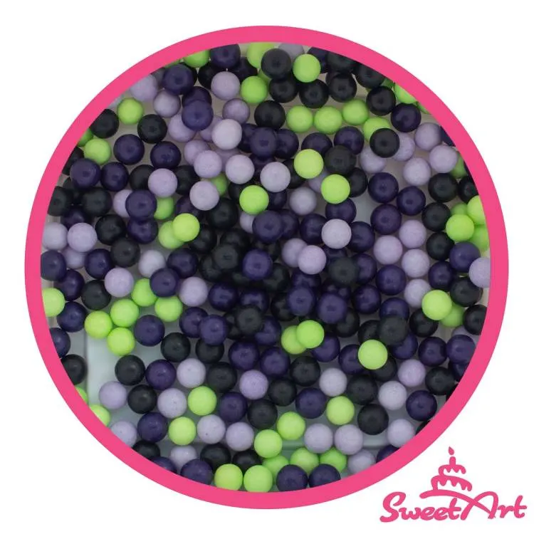 Cukrové perličky SweetArt Monster mix o průměru 7 mm v pestré barevné směsi na zdobení dortů a cupcakes