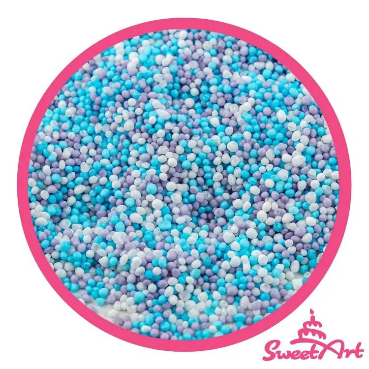 Cukrový máček SweetArt Elsa mix na zdobení cukrářských výrobků v pohádkových barvách
