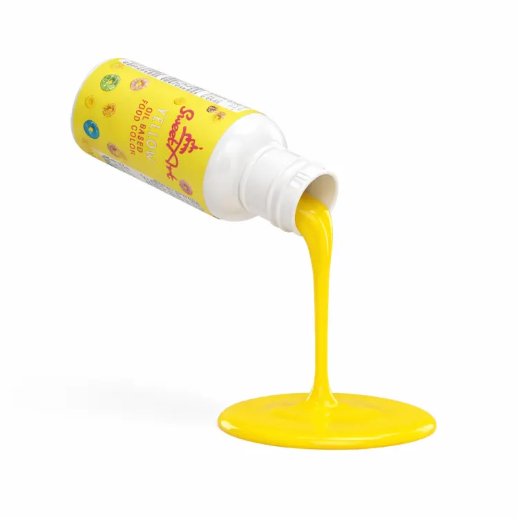 Olejová barva SweetArt v žluté barvě na barvení čokolády a krémů, balení 50 g