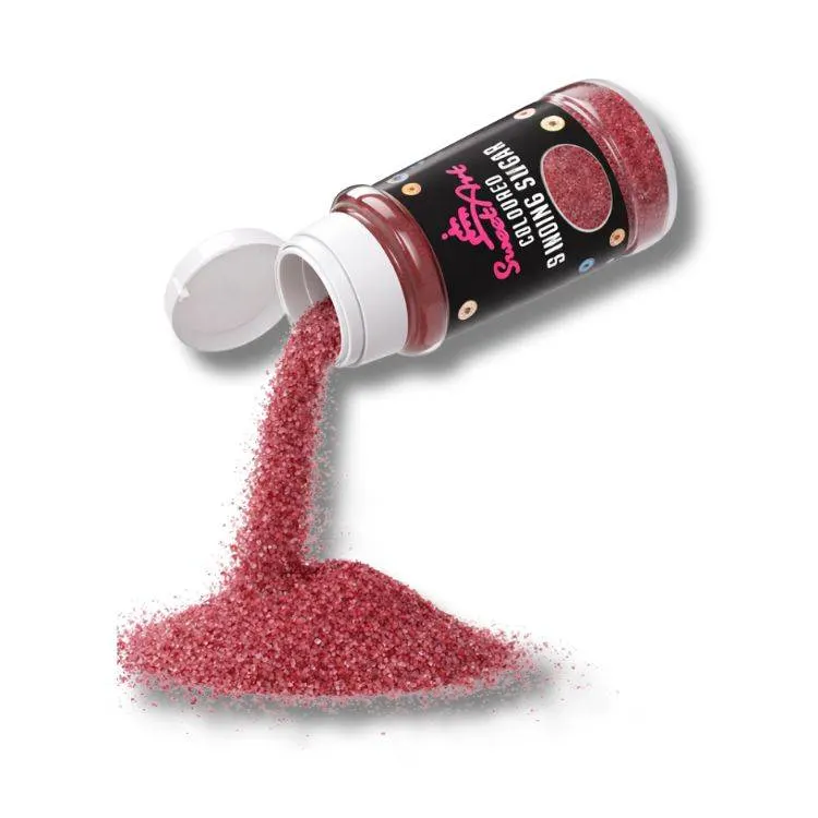 Cukrový písek SweetArt ve vínově červené barvě v balení 100 g na zdobení dortů a cukrovinek