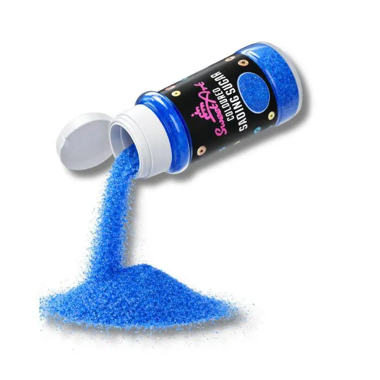 Sytě modrý cukrový písek SweetArt 100 g na dekorování dortů a dezertů