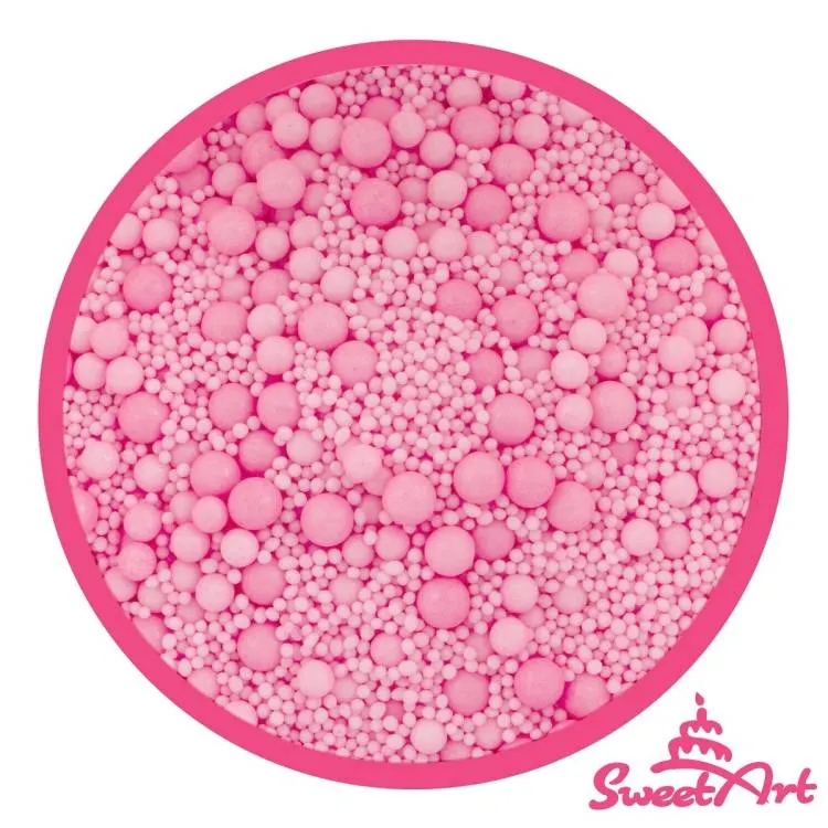 Cukrové zdobení SweetArt Pink Dream sprinkle mix v růžových odstínech na dorty a cupcakes