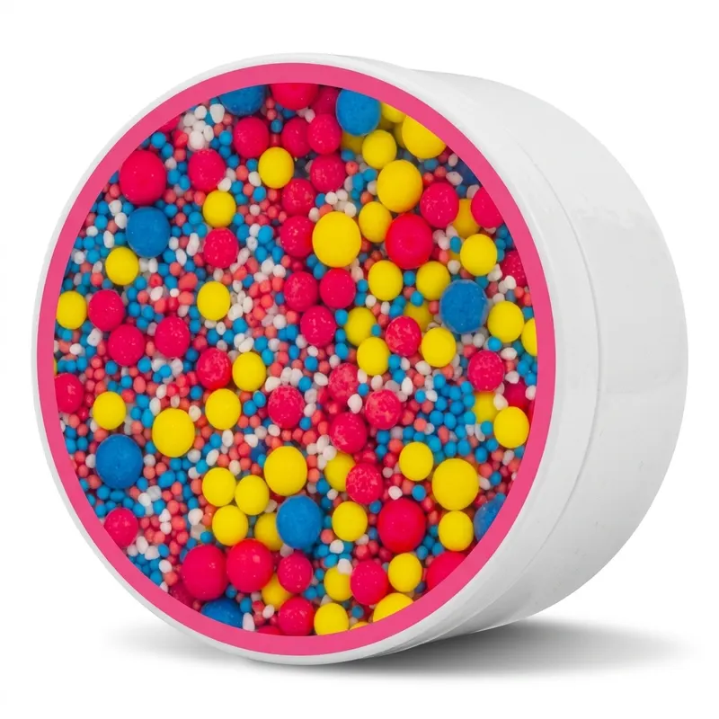 Cukrové zdobení SweetArt Heroes mix v růžové, modré a žluté barvě, 80 g, na dekorování dortů a cukroví