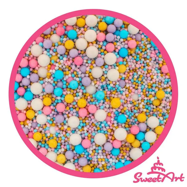 Cukrové zdobení SweetArt Unicorn sprinkle mix v pestrých barvách na dorty a cukrářské výrobky