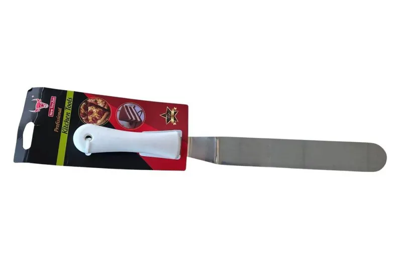 Prohnutá cukrářská paleta o délce 41,5 cm na roztírání krémů, polev a čokoládových náplní na dorty a dezerty