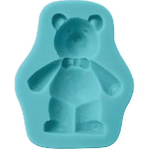 Silikonová formička ve tvaru medvídka o výšce 6,5 cm na modelování figurek z fondánu a marcipánu