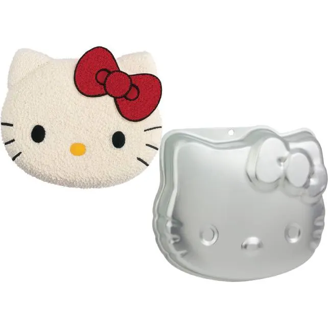 Dortová forma ve tvaru Hello Kitty od značky Cakesicq z odolného kovu pro pečení narozeninového dortu