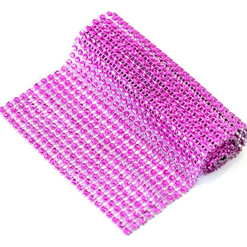 Diamantový pás růžové barvy na zdobení dortu, rozměr 90 x 12 cm, značka Cakesicq