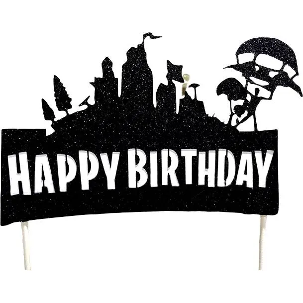 Zápich do dortu s motivem města z hry Fortnite od značky Cakesicq pro dekoraci narozeninových dortů