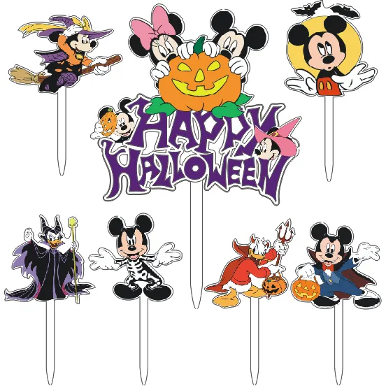 Zápich do dortu s postavičkou Mickey Mouse v halloweenském motivu od značky Cakesicq