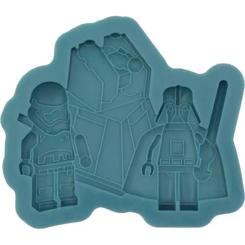 Silikonová formička ve tvaru motivů Star Wars pro modelování z fondánu nebo marcipánu o rozměru 9x8 cm