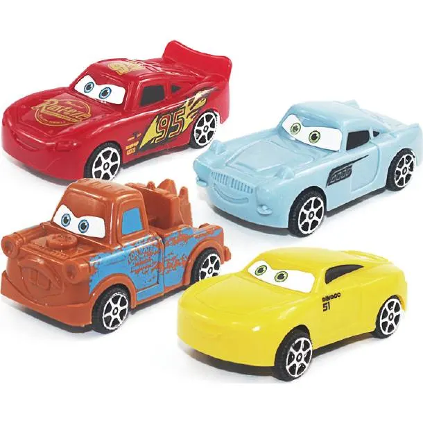 Sada čtyř figurek postaviček z pohádky Cars na zdobení dortu