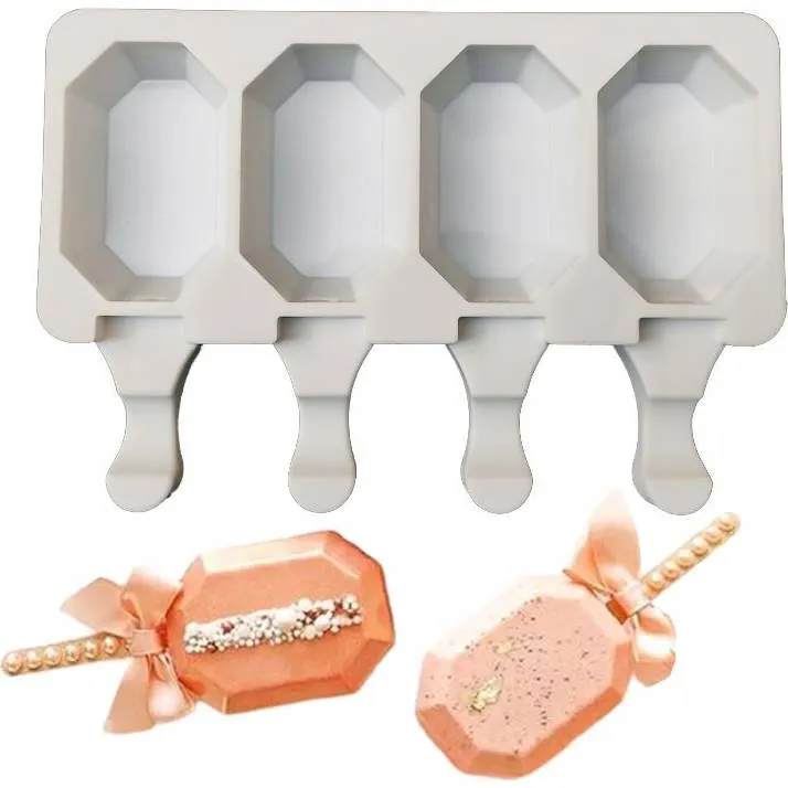 Silikonová forma na nanuky 4x7 cm od značky Cakesicq pro domácí přípravu zmrzlinových pochoutek
