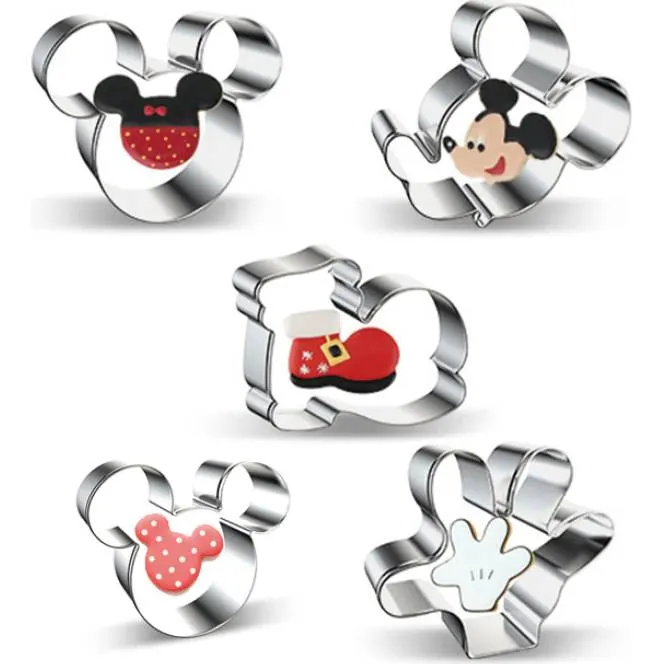 Sada 5 vykrajovátek ve tvaru Mickey Mouse od značky Cakesicq pro pečení sušenek a zdobení dortů