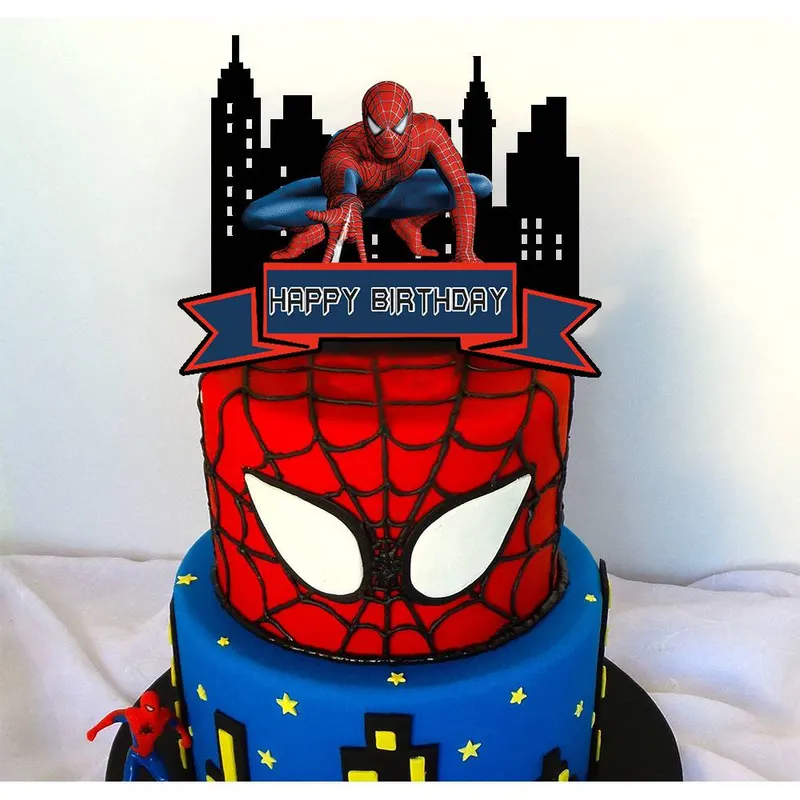 Zápich do dortu s motivem Spidermana od značky Cakesicq pro dětské narozeninové oslavy
