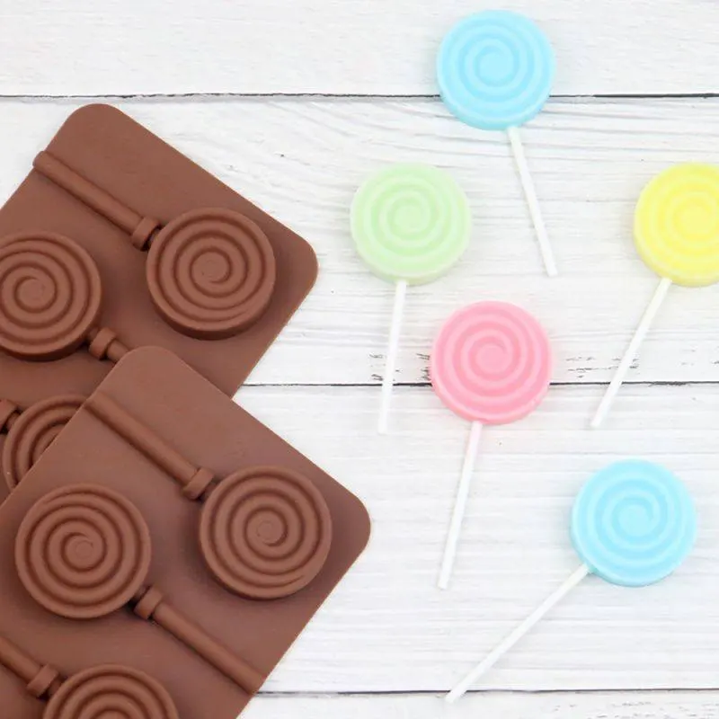 Silikonová forma na lízátka se spirálovým motivem od značky Cakesicq pro čokoládová lízátka a cake pops