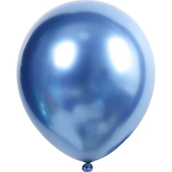 Metalicky modré latexové balónky o průměru 30 cm, balení 50 ks na party výzdobu