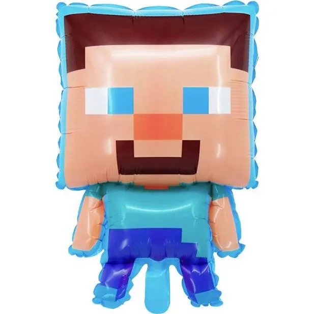 Fóliový balónek s motivem hry Minecraft o rozměru 66 cm na narozeninovou party
