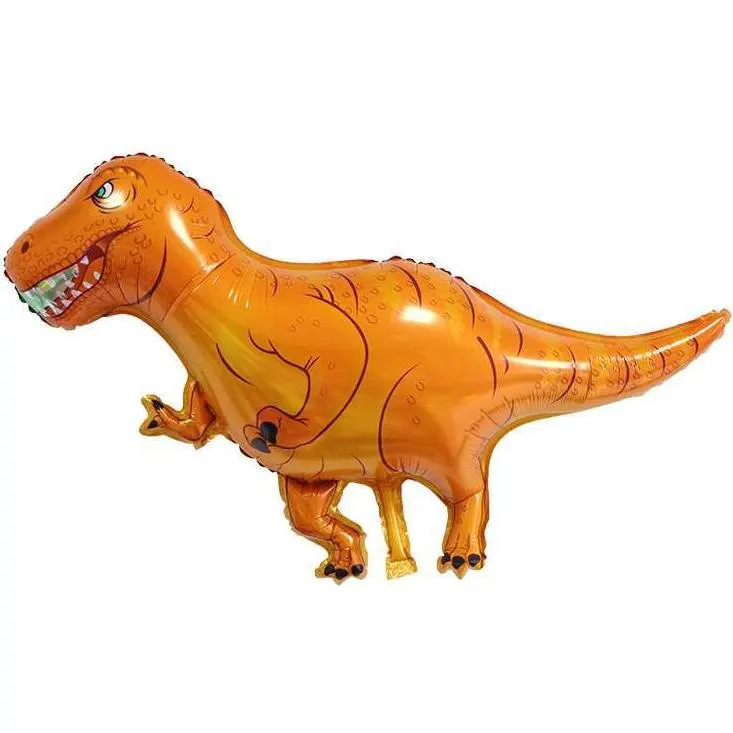 Fóliový balónek ve tvaru dinosaura Rex o velikosti 104 cm k dětské oslavě a party dekoraci