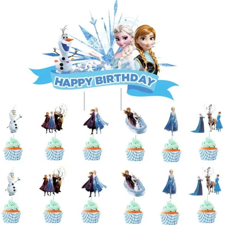 Zápich do dortu a muffinů s motivem Frozen v balení 13 ks od značky Cakesicq