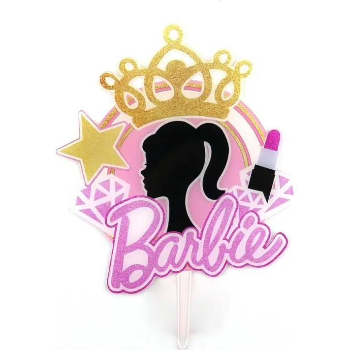 Zápich do dortu s postavičkou Barbie pro dětské oslavy a narozeninové dorty
