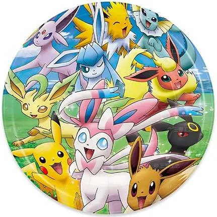 Papírové party talíře s motivem Pokémon o průměru 22 cm, balení 10 kusů pro dětskou oslavu