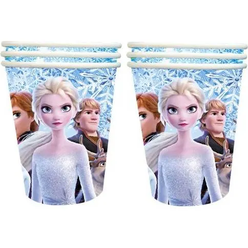 Papírové kelímky s motivem Frozen od značky Cakesicq, balení 10 kusů pro dětské party a oslavy