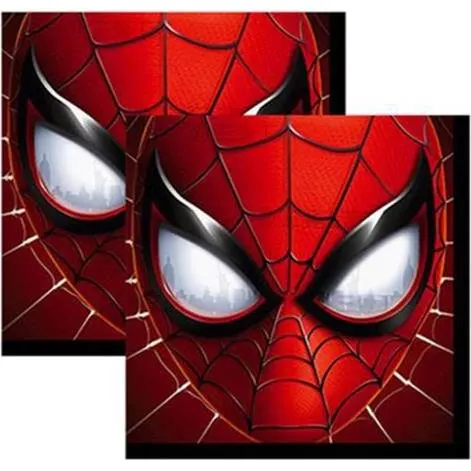 Papírové ubrousky se motivem Spiderman 16x16 cm, balení 20 ks, na dětskou oslavu
