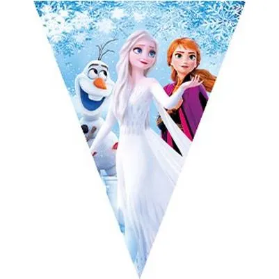 Párty vlaječky s motivy Frozen z Ledového království pro dětskou oslavu a tematickou výzdobu