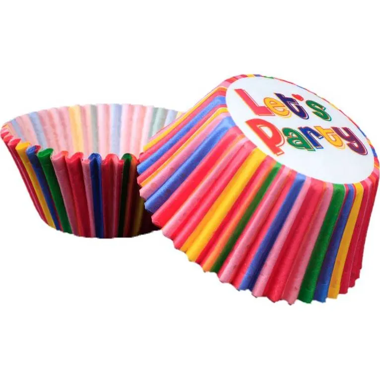 Barevné cukrářské košíčky Cakesicq Lets Party na muffiny a cupcakes, balení 50 kusů o rozměru 50x30 mm