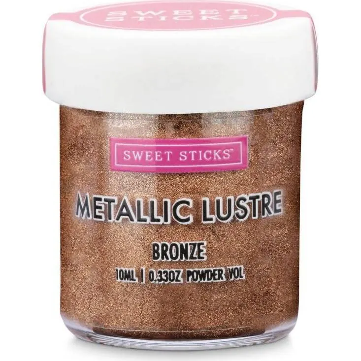 Prachová metalická barva Burnt Bronze v 10ml balení od značky Sweet Sticks na dekorování dortů a cukrářských ozdob