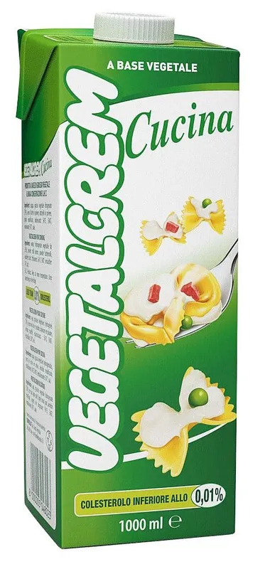 Rostlinný krém na vaření Trevalli Vegetalcrem s 23% tukem v litrovém balení, vhodný do omáček a polévek