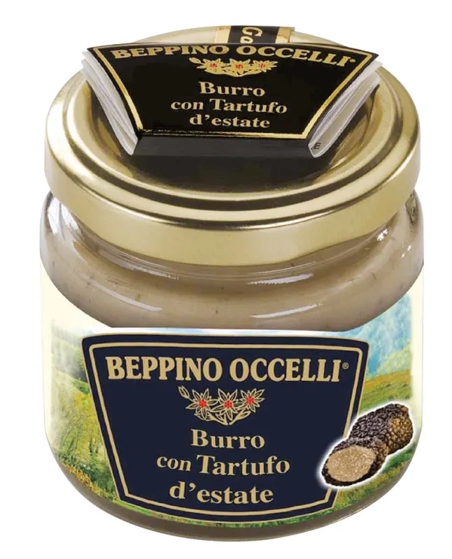 Italské máslo s letním lanýžem Beppino Occelli, 80 g, chlazený výrobek pro dochucení těstovin, steaků a omáček