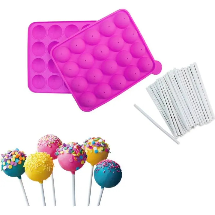 Silikonová forma na cake pops značky I love Cakes pro přípravu dvaceti dortových lízátek najednou