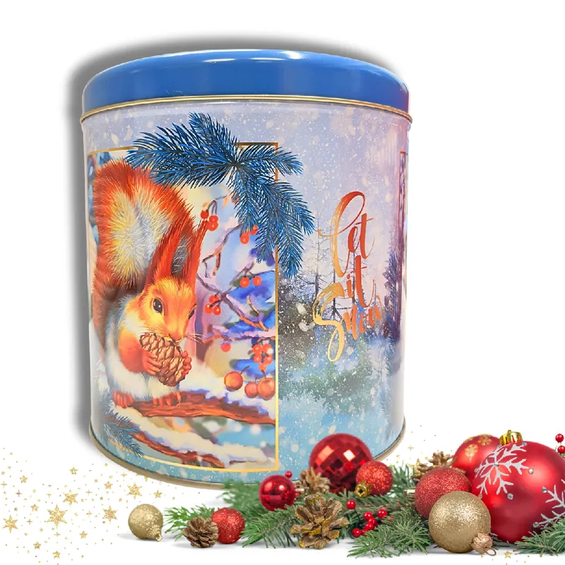 Vánoční Panettone Il Vecchio Forno v plechové dóze, 1000 g, italská tradiční bábovka s rozinkami a kandovanou pomerančovou kůrou