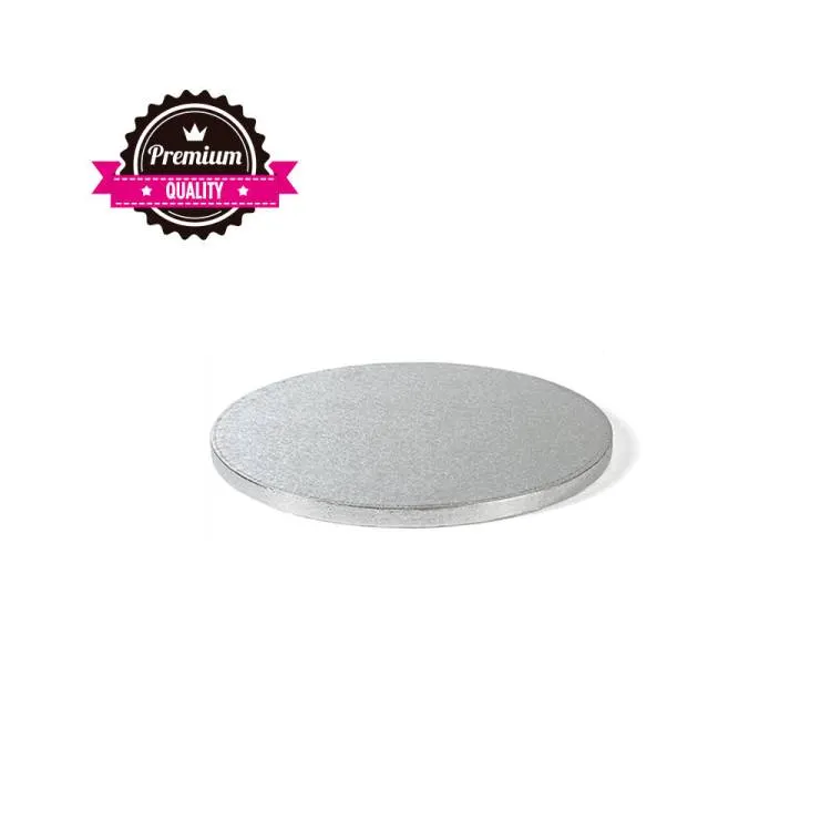 Kruhová stříbrná podložka pod dort Decora o průměru 26 cm a síle 1,2 cm