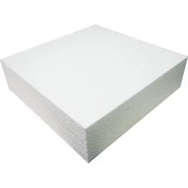 Polystyrenová maketa na dort čtvercového tvaru od značky Decora pro nácvik zdobení a krémových technik