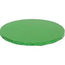 Kulatá zelená podložka pod dort Decora o průměru 30 cm a tloušťce 1,2 cm z buničiny potažené hliníkem