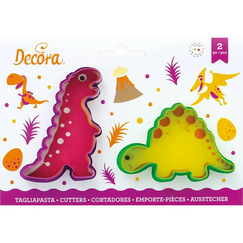 Vykrajovátka ve tvaru dinosaura od značky Decora o rozměrech 9x6 cm pro výrobu sušenek a dekorací