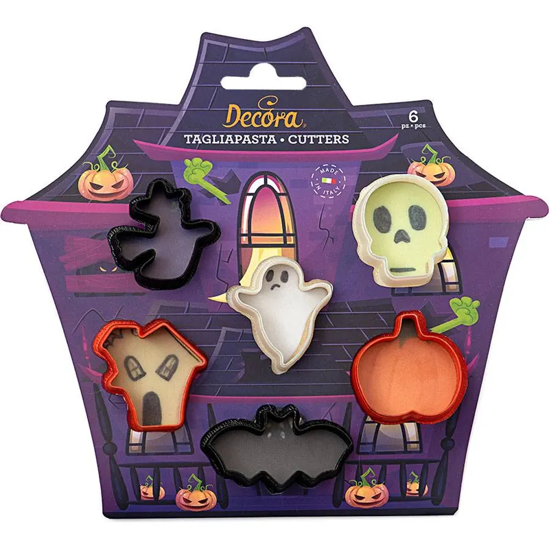 Sada šesti strašidelných halloweenských vykrajovátek značky Decora na vykrajování sušenek a perníčků