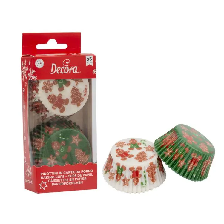 Papírové košíčky na muffiny Decora Perníčci v balení 36 kusů, vhodné na pečení muffinů a dortíků
