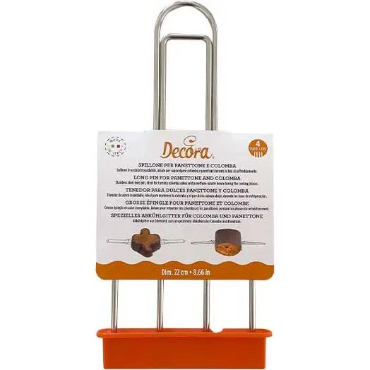 Dvojitý kovový stojan Decora na chlazení panettone a colomby, výška 22 cm
