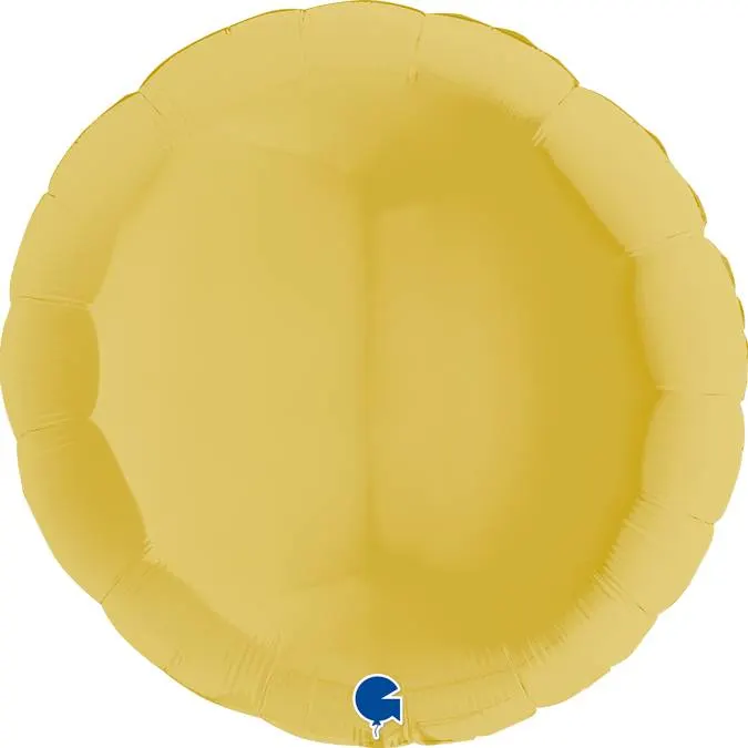 Žlutý kulatý fóliový nafukovací balónek o průměru 91 cm od značky Grabo na party a oslavy