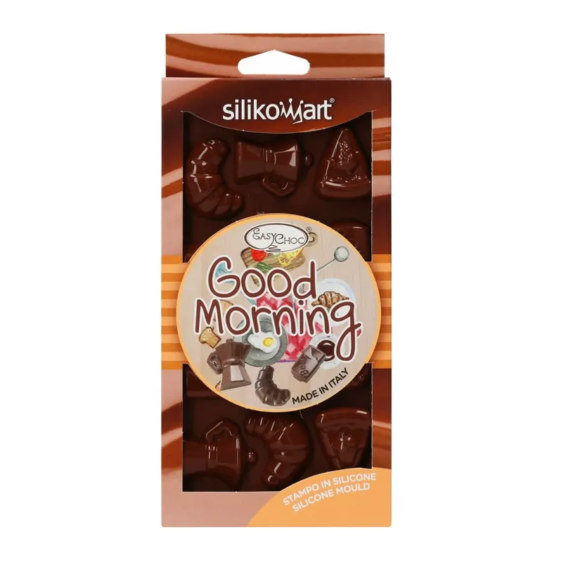 Silikonová forma Good Morning od značky Silikomart na čokoládové tvary pro cukrářské dekorace a dorty