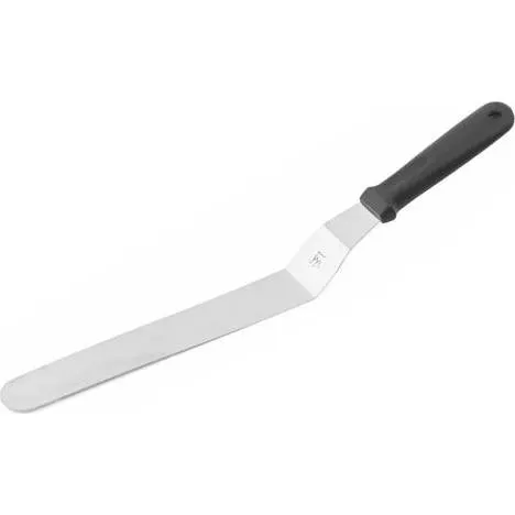 Cukářský roztírací nůž Silikomart zahnutý, délka 38 cm, na vyhlazení krému a polevy na dortech
