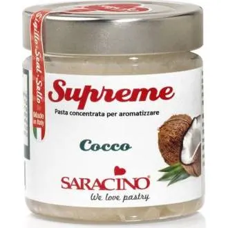 Kokosová ochucovací pasta Saracino v objemu 200 g pro ochucení krémů, těst a dezertů