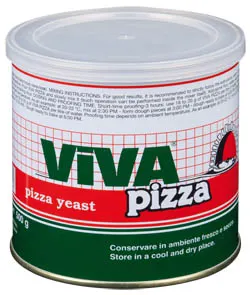 Sušené droždí Viva na pizzu v plechovce o hmotnosti 500 g pro domácí pečení kynutého těsta