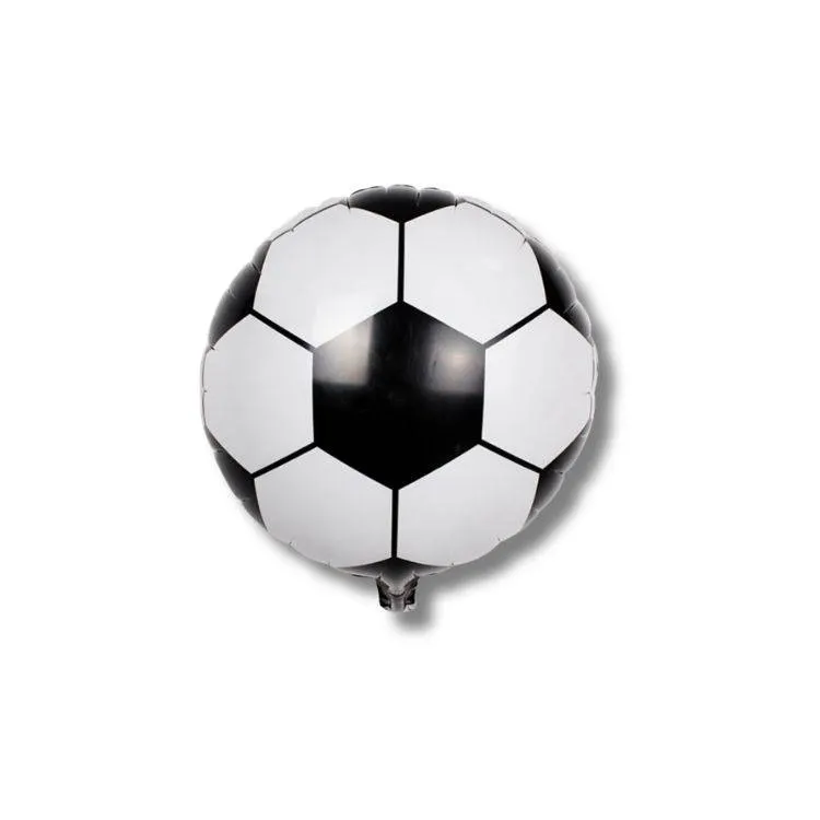 Foliový balónek ve tvaru fotbalového míče o průměru 45 cm k dekoraci sportovní nebo narozeninové oslavy