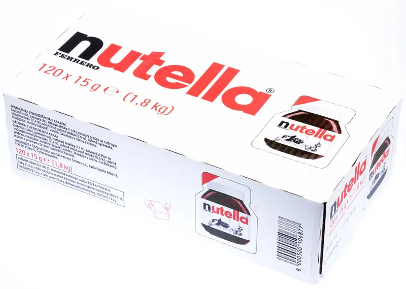 Lískooříšková pomazánka Nutella v 120 jednoporcových balíčcích po 15 g